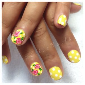 yellow nail art designs