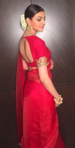 red saree makeup look