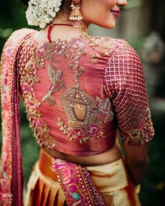 south Indian back side blouse design