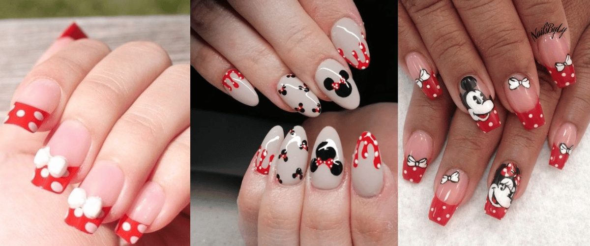 Matte Mickey and Minnie Mouse Nail Design Ideas - wide 5