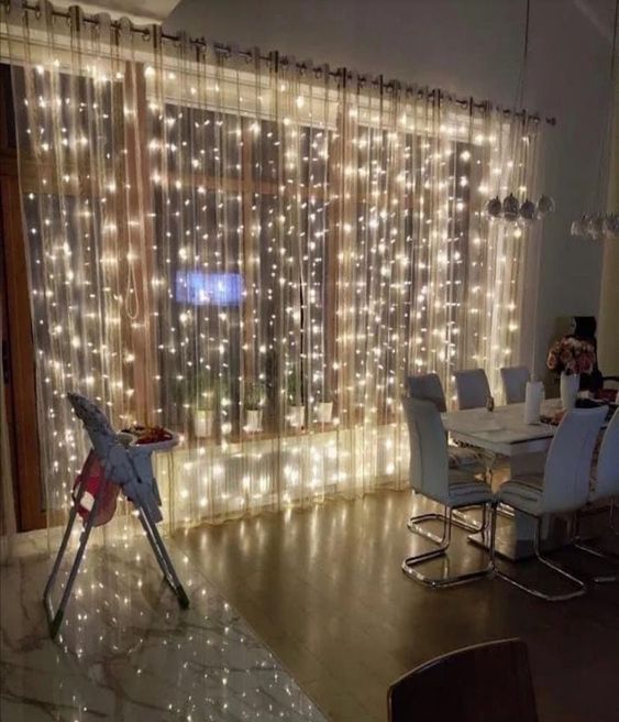 fairy light ideas for living room