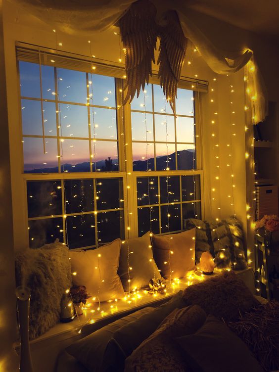 fairy light ideas for living room