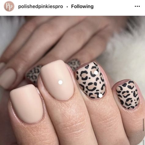 animal polka dot nail art