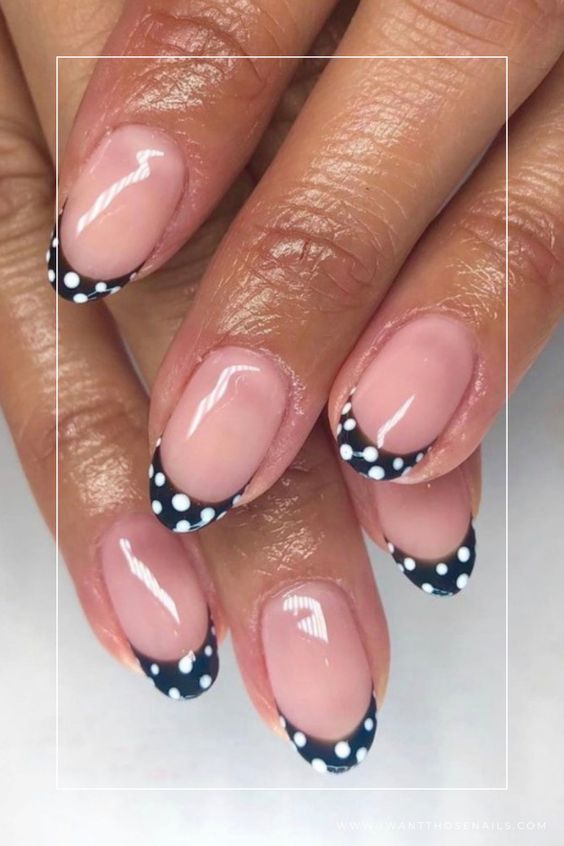 french polka dot nail art