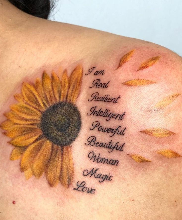 Sunflower tattoo designs