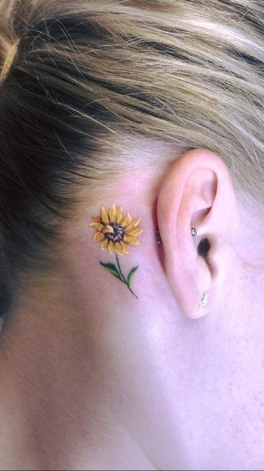 cute Sunflower tattoo designs