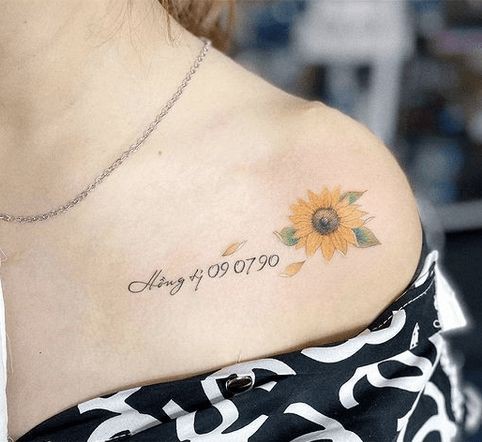 Sunflower tattoo designs